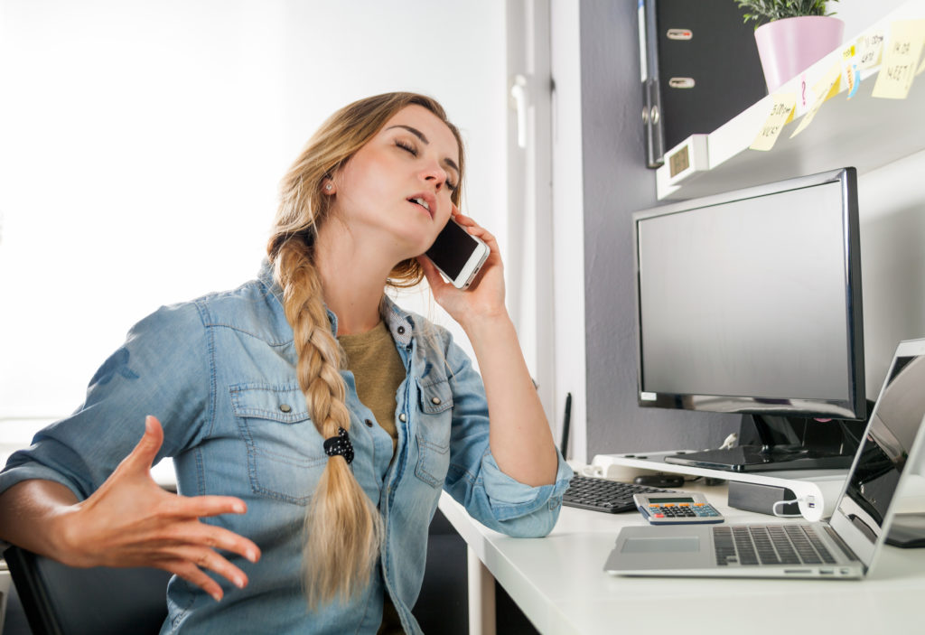 Pavement construction company employee becoming frustrated after Salesforce implementation